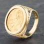 Second Hand 9ct Yellow Gold 1979 Full Sovereign Coin Ring 41201055BND
