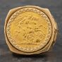 Second Hand 9ct Yellow Gold 1982 Half Sovereign Coin Ring 41201108BND