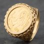 Second Hand 9ct Yellow Gold 2004 Half Sovereign Coin Ring 41201109BND