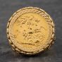 Second Hand 9ct Yellow Gold 2004 Half Sovereign Coin Ring 41201109BND