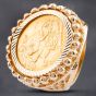 Second Hand 9ct Yellow Gold 1967 Full Sovereign Coin Ring 41201127BND