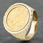 Second Hand 9ct Yellow Gold 1907 Half Sovereign Coin Ring 41201137BND