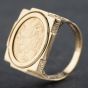 Second Hand 9ct Yellow Gold 1894 Half Sovereign Coin Ring 41201164BND