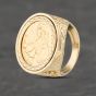 Second Hand 9ct Yellow Gold George V 1913 Half Sovereign Coin Ring 41201197BND