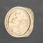 Second Hand 9ct Yellow Gold 1914 George V Half Sovereign Coin Ring 41201212BND