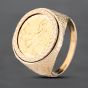 Second Hand Yellow Gold 1982 Half Sovereign Coin Ring 41201214