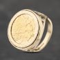 Second Hand Yellow Gold 1911 Half Sovereign Coin Ring 41201235