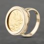 Second Hand Yellow Gold 1973 Queen Victoria Half Sovereign Isle Of Man Signet Ring 41201239