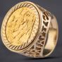Second Hand 9ct Yellow Gold 1895 Full Sovereign Coin Ring 412012412BND