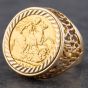 Second Hand 9ct Yellow Gold 1895 Full Sovereign Coin Ring 412012412BND