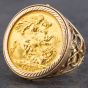 Second Hand 9ct Yellow Gold 1958 Full Sovereign Coin Ring 412012416BND
