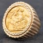 Second Hand 9ct Yellow Gold 1912 Full Sovereign Coin Ring 412012417BND