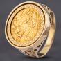 Second Hand 9ct Yellow Gold 1902 Half Sovereign Coin Ring 41201248BND