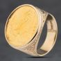 Second Hand Yellow Gold 1909 Half Sovereign Coin Ring 41201250