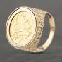 Second Hand Yellow Gold 1893 Queen Victoria Half Sovereign Coin Ring 41201251