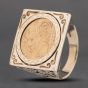 Second Hand 9ct Yellow Gold 1894 Queen Victoria Half Sovereign Coin Ring 41201257BND