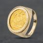 Second Hand 9ct Yellow Gold 1894 Queen Victoria Half Sovereign Coin Ring 41201265BND