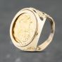 Second Hand Yellow Gold 1927 King George Full Sovereign Coin Ring 41201271
