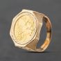 Second Hand Yellow Gold 1915 Half Sovereign Coin Ring 41201276