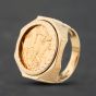 Second Hand 9ct Yellow Gold Queen Elizabeth II 1981 Full Sovereign Coin Ring 41201282BND