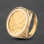 Second Hand 9ct Yellow Gold Edward VII 1905 Full Sovereign Coin Ring 41201283BND