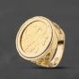Second Hand 9ct Yellow Gold Edward VII 1902 Half Sovereign Coin Ring 41201286BND