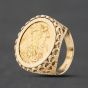 Second Hand 9ct Yellow Gold George V 1915 Full Sovereign Coin Ring 41201287BND