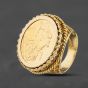 Second Hand 9ct Yellow Gold George V 1911 Full Sovereign Coin Ring 41201290BND