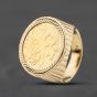 Second Hand 9ct Yellow Gold Edward VII 1908 Half Sovereign Coin Ring 41201291BND