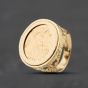 Second Hand 9ct Yellow Gold Queen Elizabeth II 1985 Half Sovereign Coin Ring 41201303BND