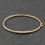 Second Hand 9ct Three Colour Gold Rotating Beads Hinged Bangle 412102163279