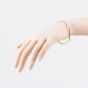 Second Hand 9ct Three Colour Gold Rotating Beads Hinged Bangle 412102163279