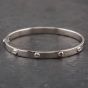 Second Hand 9ct White Gold Screw Head Standard Hinged Bangle 41211013