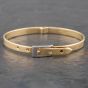 Second Hand 9ct Two Colour Gold Buckle Standard Hinged Bangle 41211018