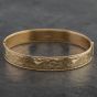 Second Hand Vintage 9ct Yellow Gold Hinged Bangle 4121110