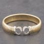 Second Hand 14ct Two Colour Gold Flexible Standard Torque Bangle 41211189