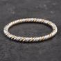 Second Hand 9ct Two Colour Gold Twisted Standard Hinged Bangle 41211194