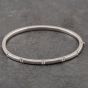 Second Hand 9ct White Gold Cubic Zirconia Standard Hinged Bangle 41211225