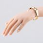 Second Hand Vintage 9ct Yellow Gold Half Engraved Standard Hinged Bangle 41211295