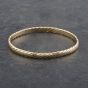 Second Hand 9ct Yellow Gold Twist Design Medium Simple Bangle 41211300