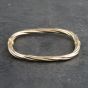 Second Hand 9ct Yellow Gold Twisted Standard Hinged Bangle 41211304