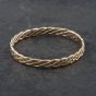 Second Hand 9ct Yellow Gold Woven Standard Simple Bangle 41211305