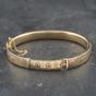 Second Hand Vintage 9ct Yellow Gold Buckle Standard Hinged Bangle 41211318