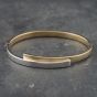 Second Hand 9ct Two Colour Gold Crossover Standard Hinged Bangle 41211319