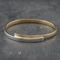 Second Hand 9ct Two Colour Gold Crossover Standard Hinged Bangle 41211319