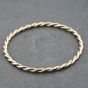Second Hand 9ct Yellow Gold Twisted Standard Plain Bangle 41211360