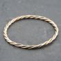 Second Hand 9ct Two Colour Gold Twisted Standard Simple Bangle 41211361