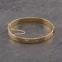 Second Hand 9ct Yellow Gold Hand Engraved Hinged Bangle 41211368