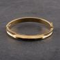 Second Hand 9ct Yellow Gold Concave Hinged Bangle 41211369