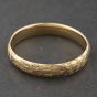 Second Hand 9ct Yellow Gold Engraved Bangle 41211378